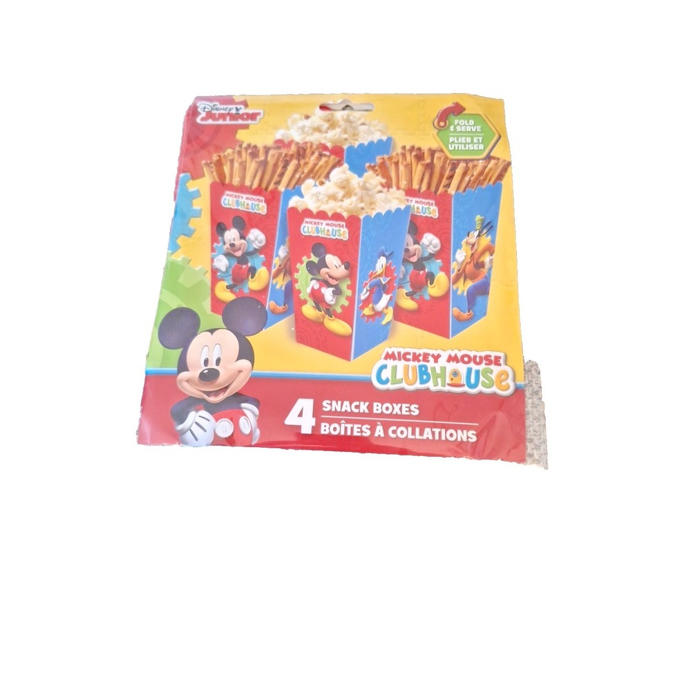 Disney Mickey Mouse Party- 4 Snack Boxes‎